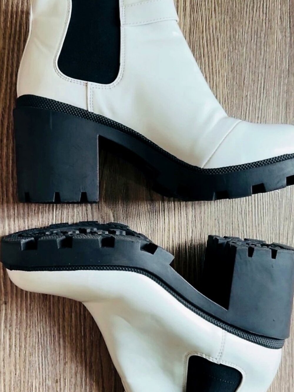 Edgy & Chic Black and White Chelsea Boots